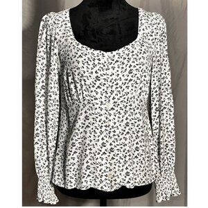 LOFT Princess Style Top, Black and White, Small